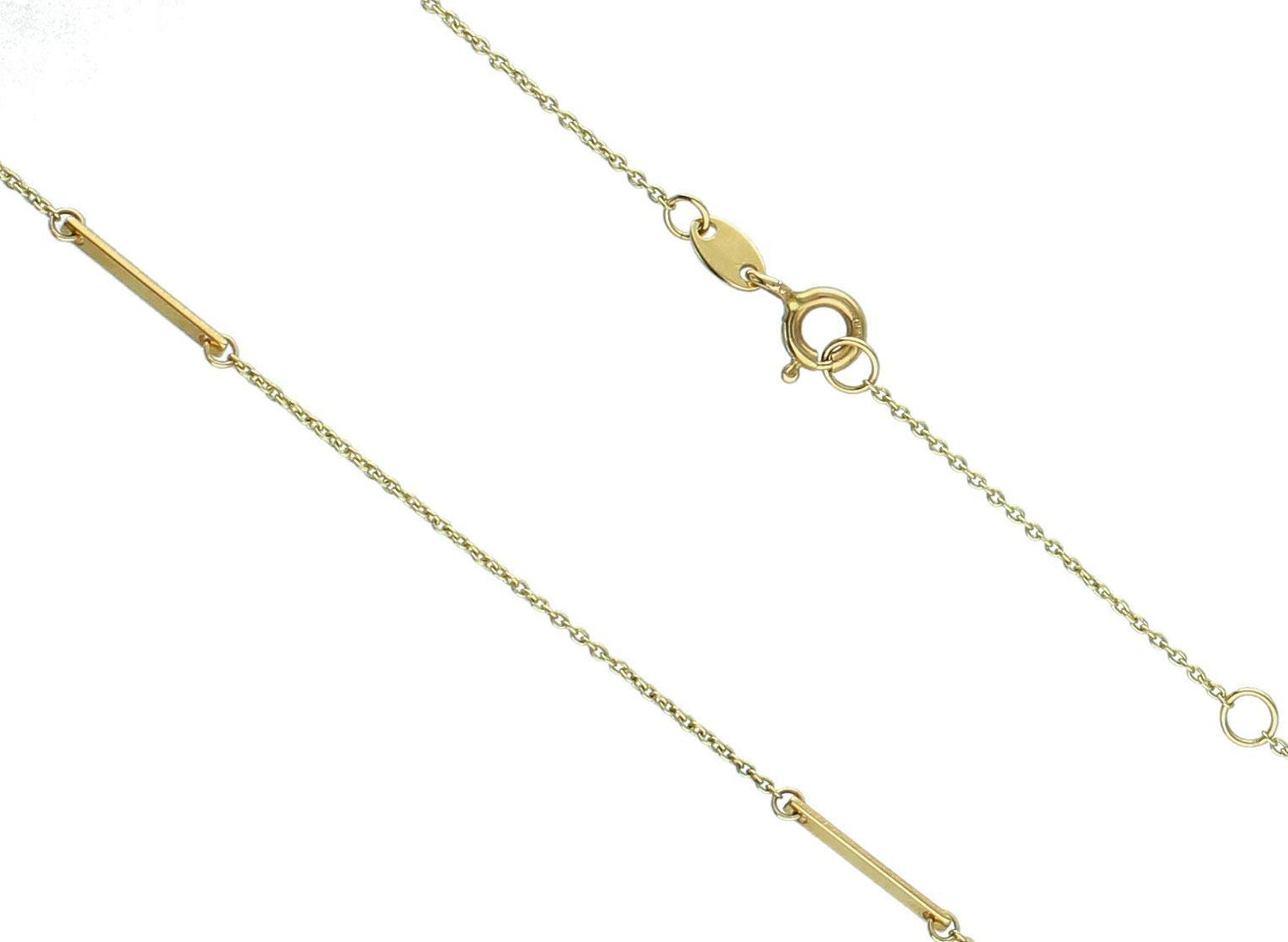 Złoty naszyjnik celebrytka 585 łańcuszek z pałeczkami GR Z16 💎 Złoty naszyjnik celebrytka o delikatnym łańcuszku z ozdobnymi pałeczkami 💎 Ciekawy motyw łańcuszka 💎 1.jpg